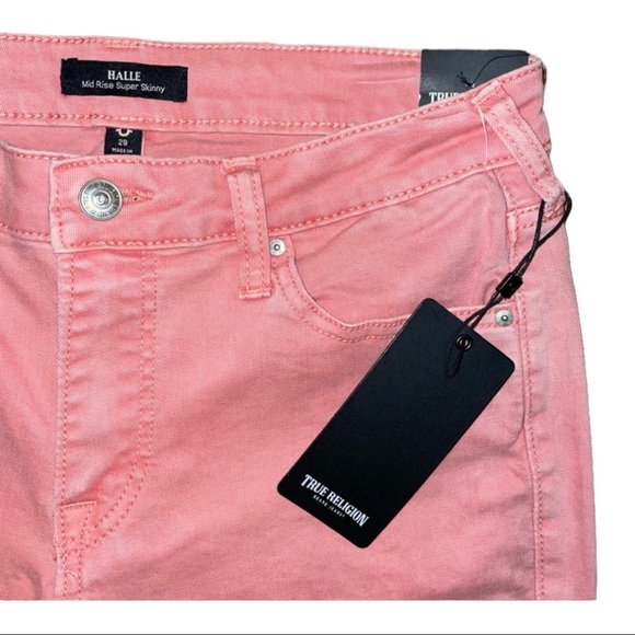 True Religion Halle Mid Rise Distressed Paloma Skinny Jeans NWT - Picture 15 of 16